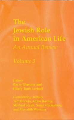 The Jewish Role in American Life Volume 3
            
                Jewish Role in American Life