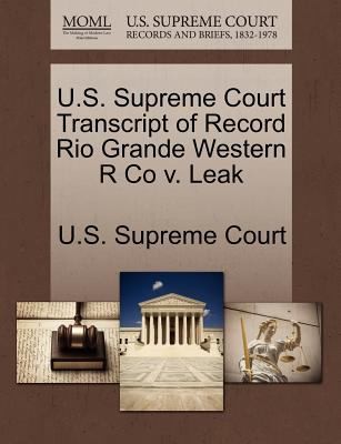Us Supreme Court Transcript Of Record Rio Grande Western R Co