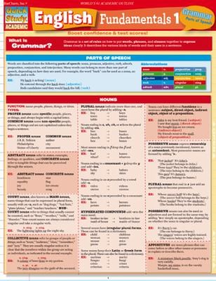 English Fundamentals 1 Grammar
            
                Quickstudy Academic