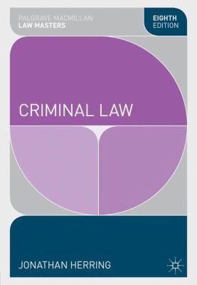 Criminal Law
            
                Palgrave MacMillan Law Masters