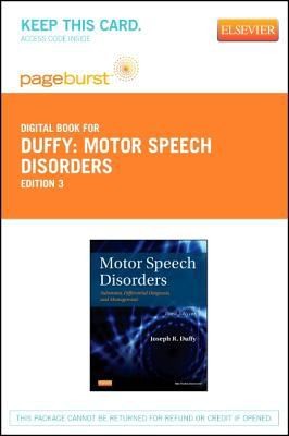 Motor Speech Disorders  Pageburst EBook on Vitalsource Retail Access Card