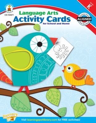 Language Arts Activity Cards for School and Home Grade K