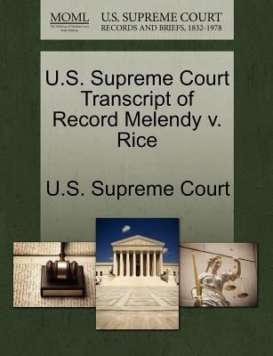 Us Supreme Court Transcript Of Record Melendy