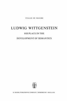 Ludwig Wittgenstein His Place In The Development Of Semantics