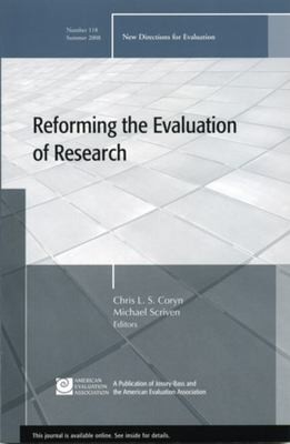 Reforming the Evaluation of Research
            
                New Directions for Evaluation