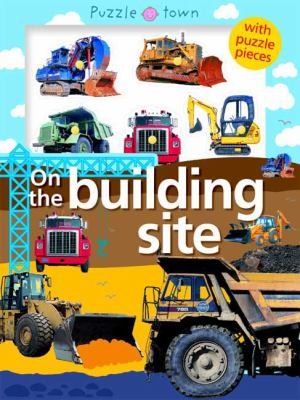 Puzzle Town on the Construction Site With Jigsaw Puzzle Pieces