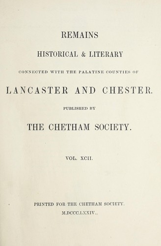 The history of the parish of Kirkham