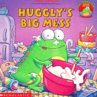 Huggly's big mess