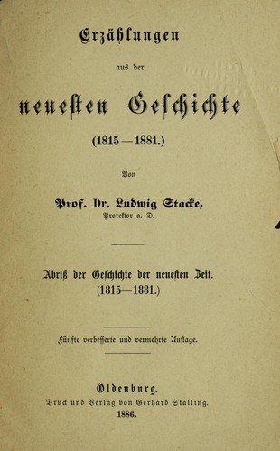 Erza hlungen aus der mittleren, neuen und neuesten Geschichte