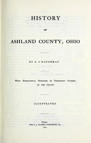History of Ashland County, Ohio