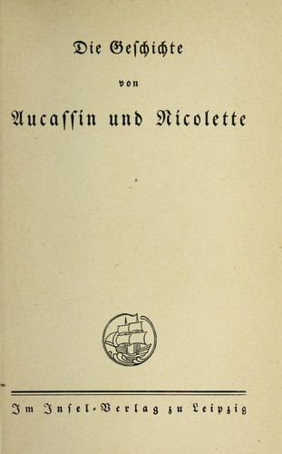 Die Geschichte von Aucassin und Nicolette