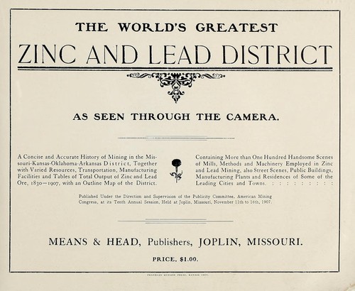 The World's greatest zinc and lead district as seen through the camera