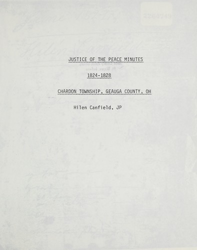 [Justice of the Peace minutes, 1824-1828, Chardon Township, Geauga County, OH