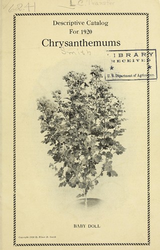 Chrysanthemums, descriptive catalog for 1920