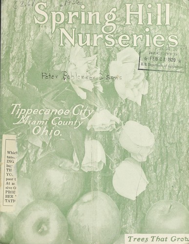 [Catalog of] the Spring Hill Nurseries