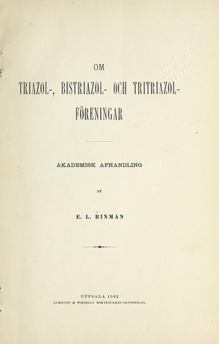 Om triazol-, bistriazol- och tritriazol-fo reninger. ...