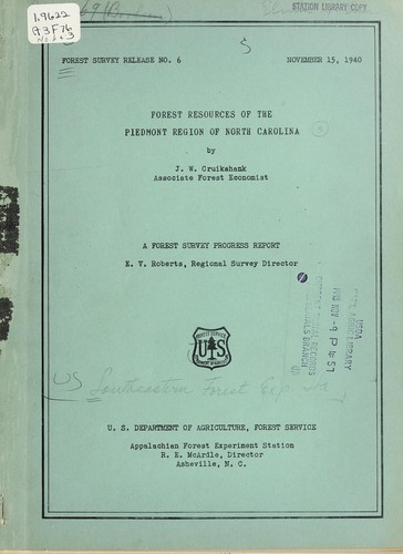 Forest resources of the Piedmont region of North Carolina