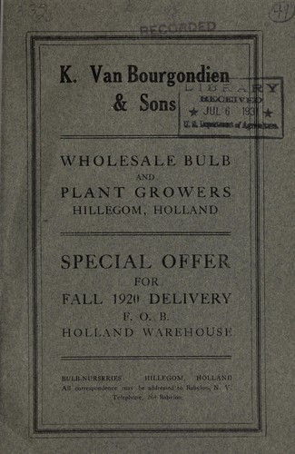 Special offer for Fall 1920 delivery F. O. B. Holland Warehouse