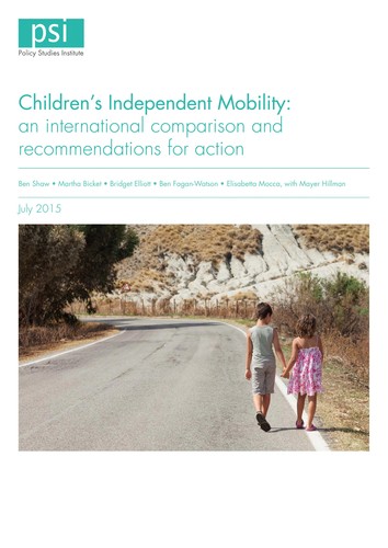 Children's Independent Mobility