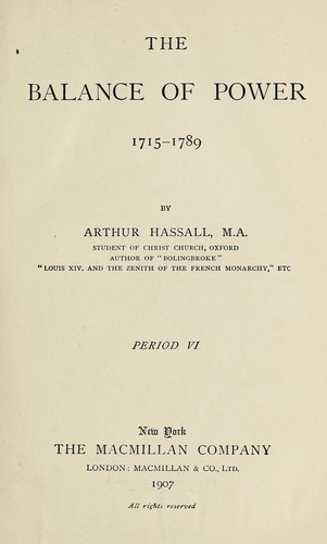 The balance of power, 1715-1789