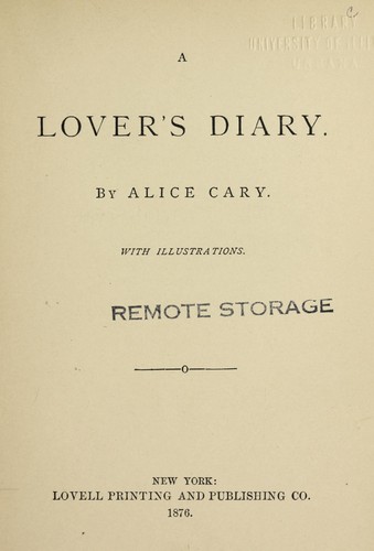 A lover's diary
