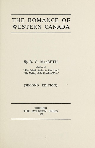 The romance of western Canada