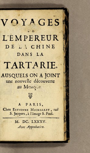 Voyages de l'empereur de la Chine dans la Tartarie