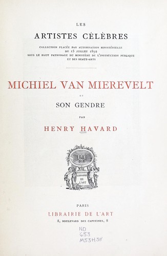 Michiel van Mierevelt et son gendre
