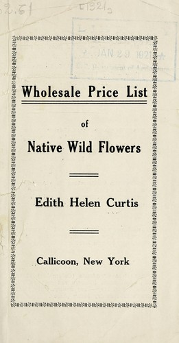 Wholesale price list of native wild flowers