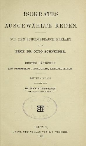 Ausgewa hlte Reden fu r den schulgebrauch