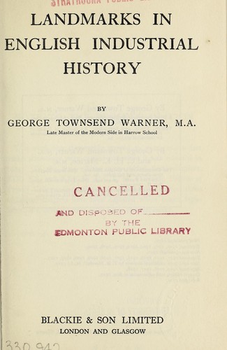 Landmarks in English industrial history