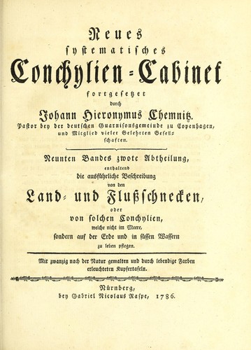 Neues systematisches Conchylien-Cabinet