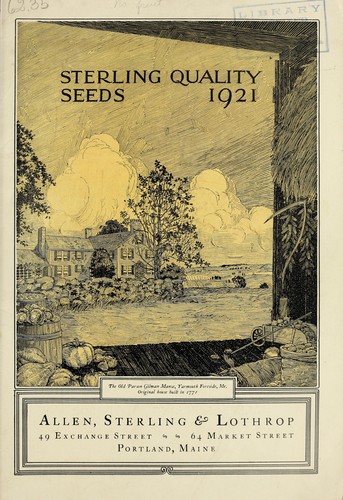 1921 catalogue of "sterling quality" seeds