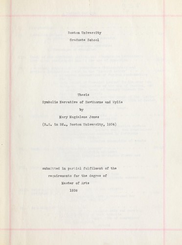 Symbolic narrative of Hawthorne and Wylie