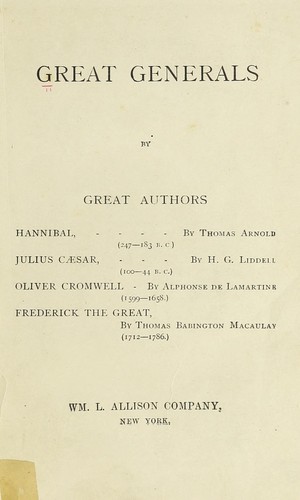 Great generals by great authors