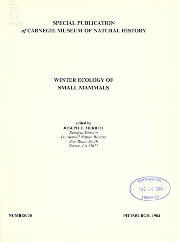 Winter ecology of small mammals