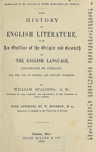 The history of English literature