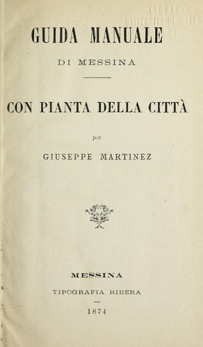 Guida manuale di Messina, con pianta della citta