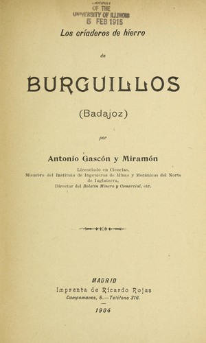 Los criaderos de hierro de Burguillos (Badajoz)