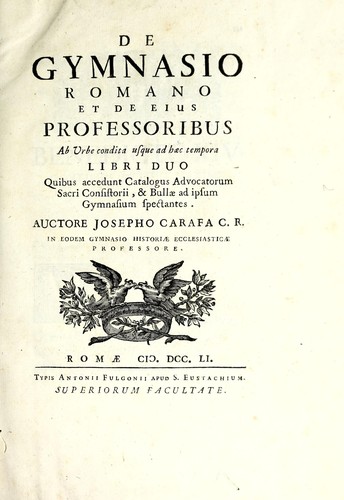De gymnasio Romano et de eius professoribus