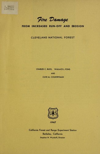 Fire damage from increased run-off and erosion, Cleveland National Forest