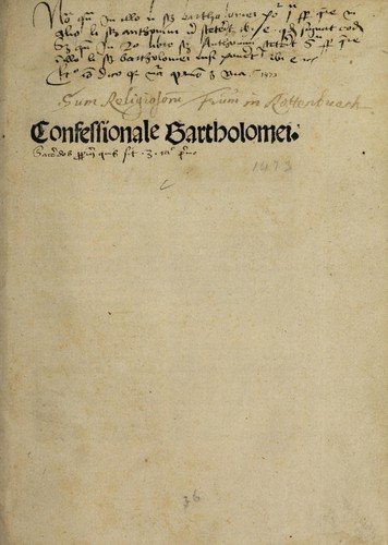 Confessionale Bartholomei