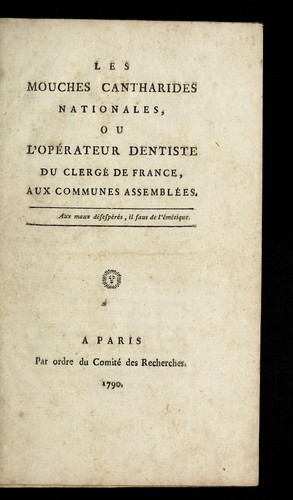 Les mouches cantharides nationales