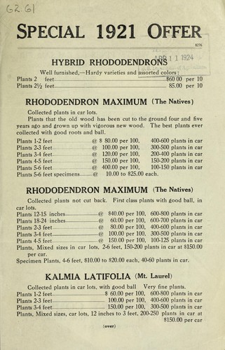 Special 1921 offer