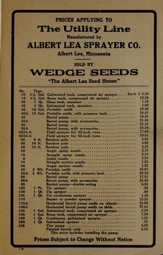 Wholesale farm seed prices, blue list