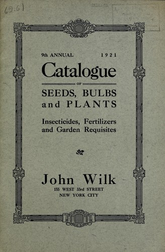 9th annual catalogue of seeds, bulbs and plants