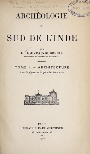 Arche ologie du sud de l'Inde