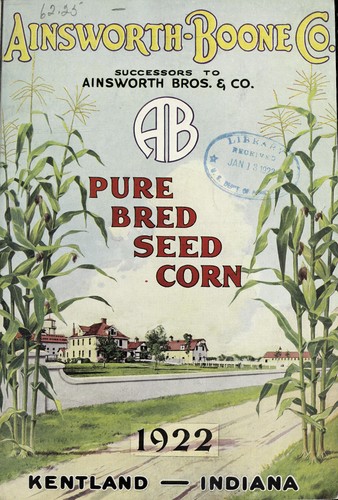 Pure bred seed corn, 1922