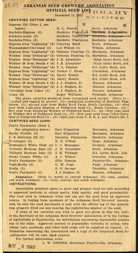 Official seed list
