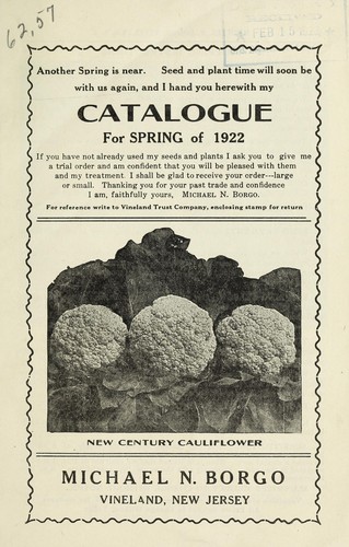 Catalogue for spring of 1922